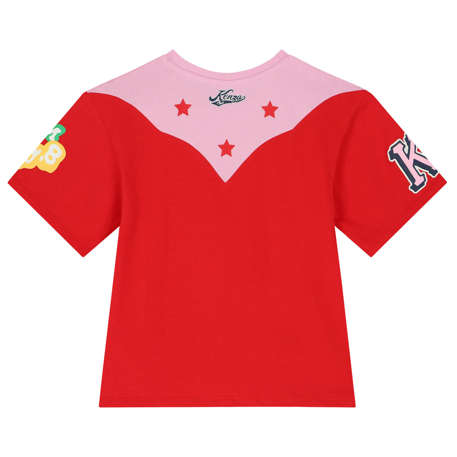 Girls Pink & Red Varsity Logo T-Shirt, 1, hi-res